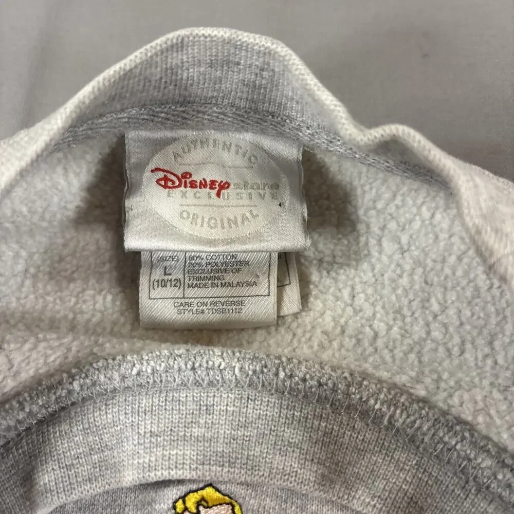 Disney Store Incredibles Kids L 10/12 Gray Crewneck Pullover Fleece Sweatshirt